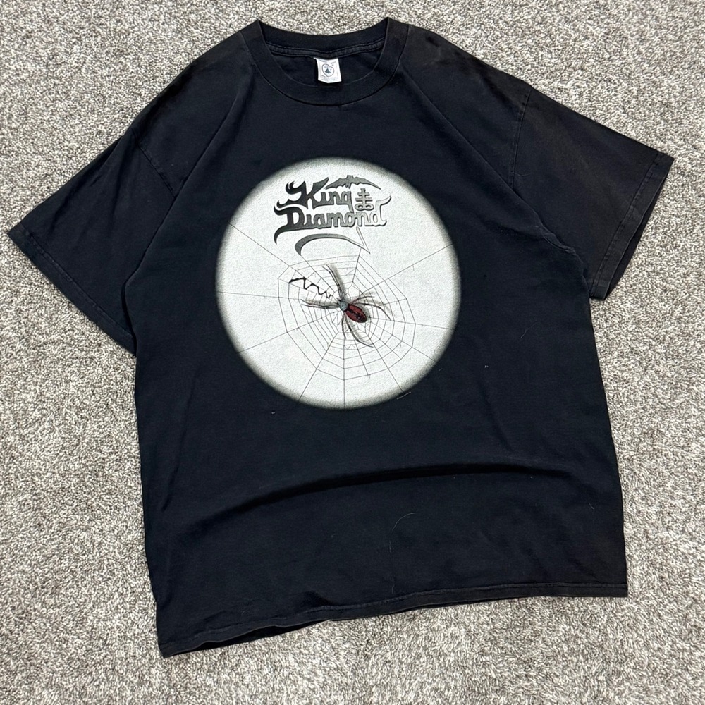Vintage 90s‎ King Diamond Spiders Lullabye Band T-Shirt 1998 Delta Mens XL Black